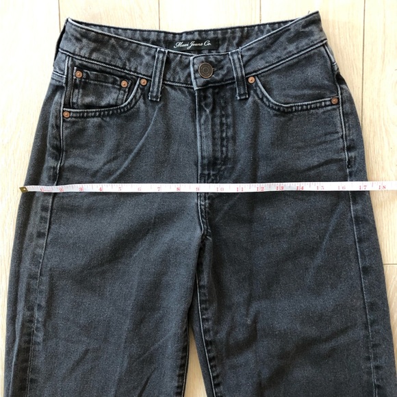 Mavi Wide Leg Cropped Raw Hem Black Jeans Size 24 - Picture 3 of 14